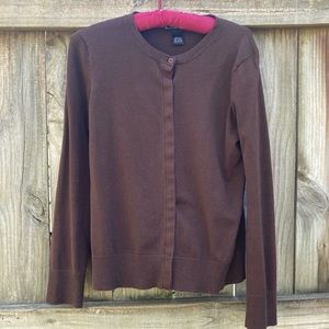 Madison Studio brown silk blend cardigan